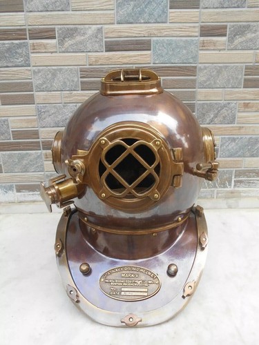 Casco vintage antico - , subacqueo