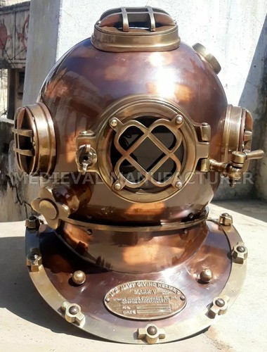 Antico casco vintage subacqueo - vintage,