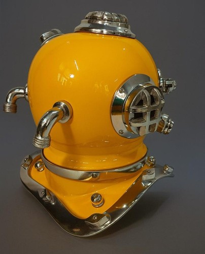 Elmetto subacqueo giallo us - elmetto,