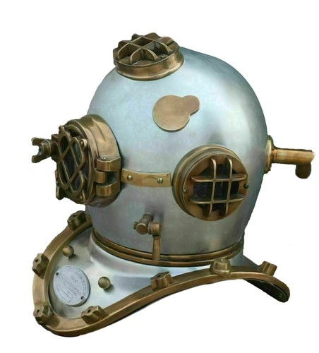 Antico casco subacqueo - antico,