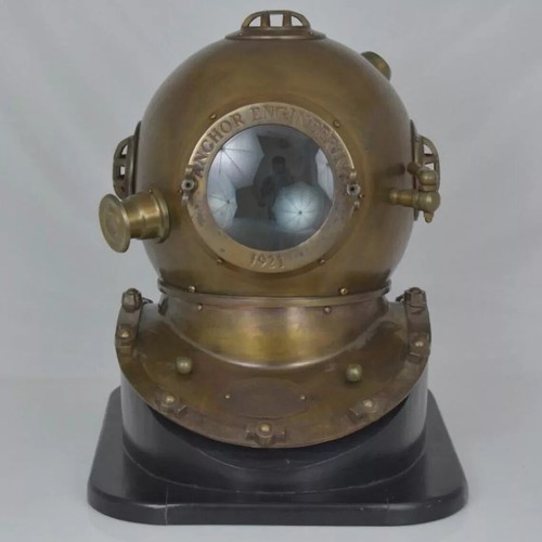Elmetto subacqueo antico - , 18"